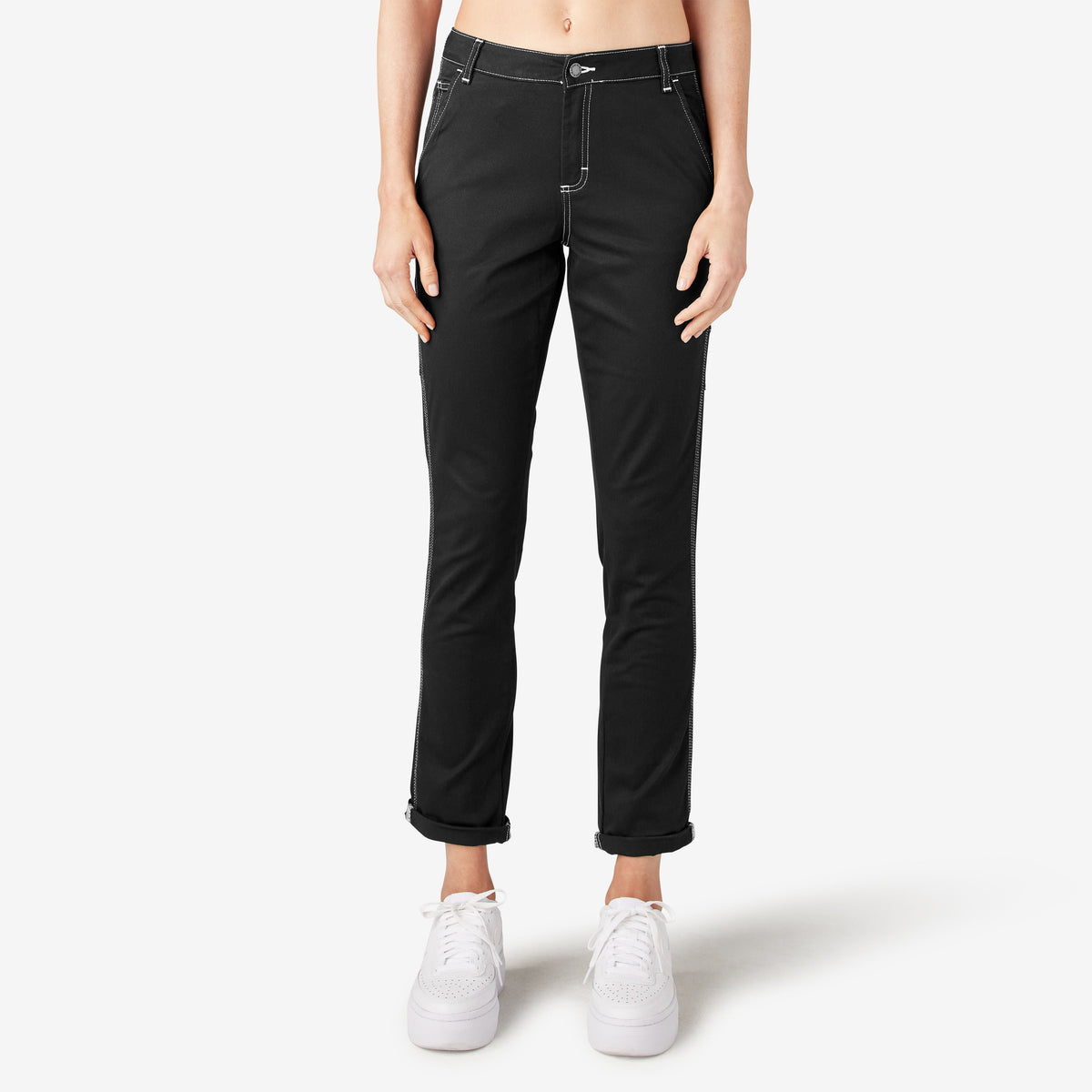 Women's Slim Straight Fit Roll Hem Carpenter Pants - Dickies Women