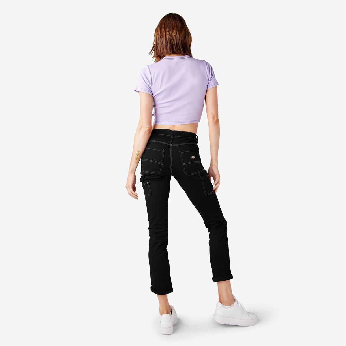 Women's Slim Straight Fit Roll Hem Carpenter Pants - Dickies Women