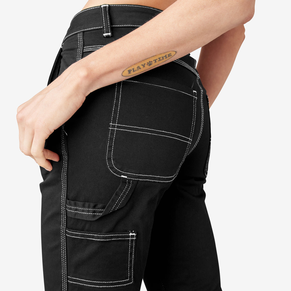 Women's Slim Straight Fit Roll Hem Carpenter Pants - Dickies Women