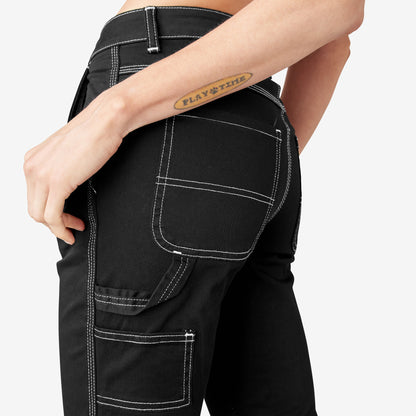 Women's Slim Straight Fit Roll Hem Carpenter Pants - Dickies Women