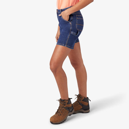 Women's Relaxed Fit Denim Carpenter Shorts, 7" - Dickies Women
