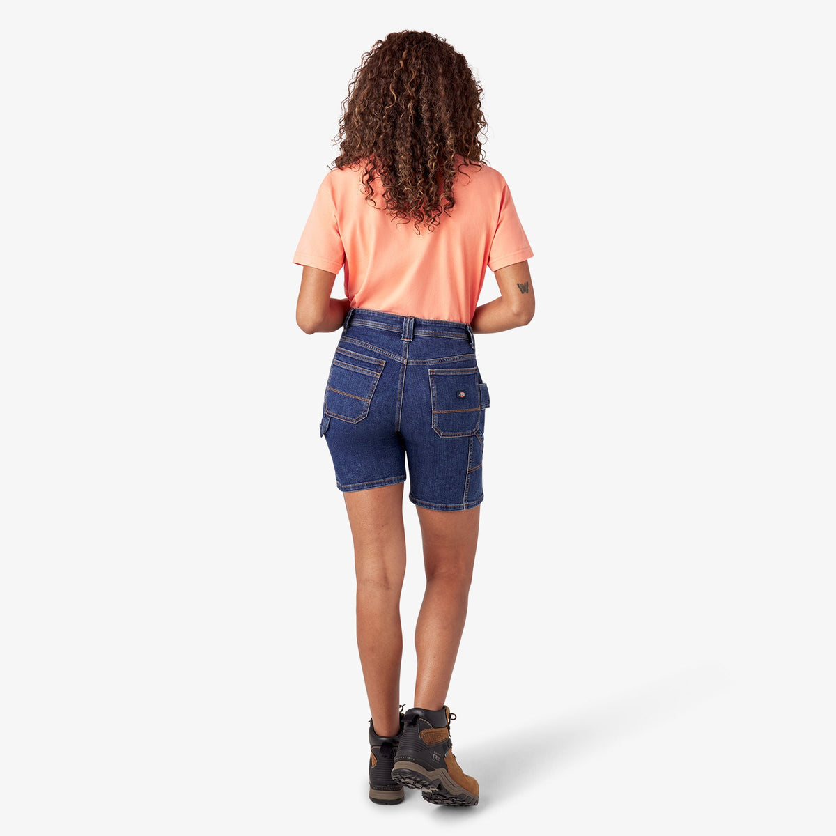 Women's Relaxed Fit Denim Carpenter Shorts, 7" - Dickies Women