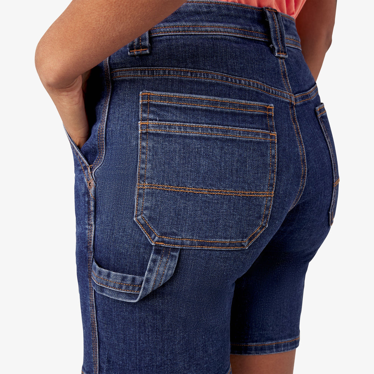 Women's Relaxed Fit Denim Carpenter Shorts, 7" - Dickies Women