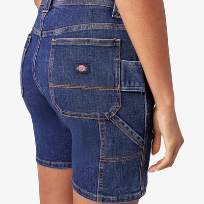 Women's Relaxed Fit Denim Carpenter Shorts, 7" - Dickies Women