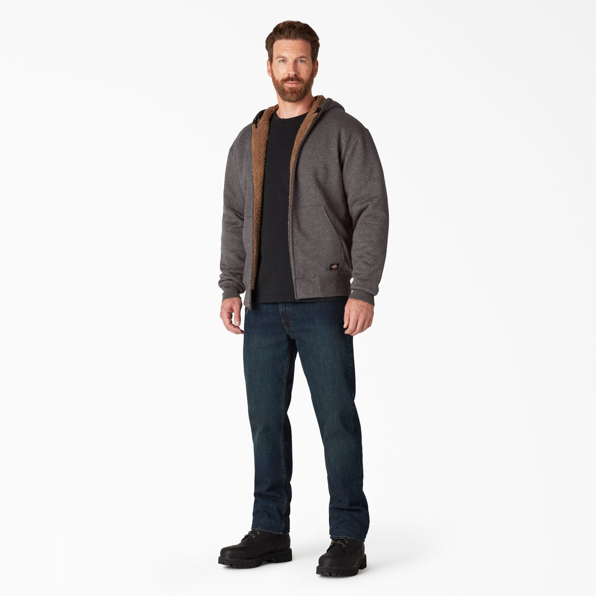 High Pile Fleece Lined Full Zip Hoodie - Dickies Men|Sale