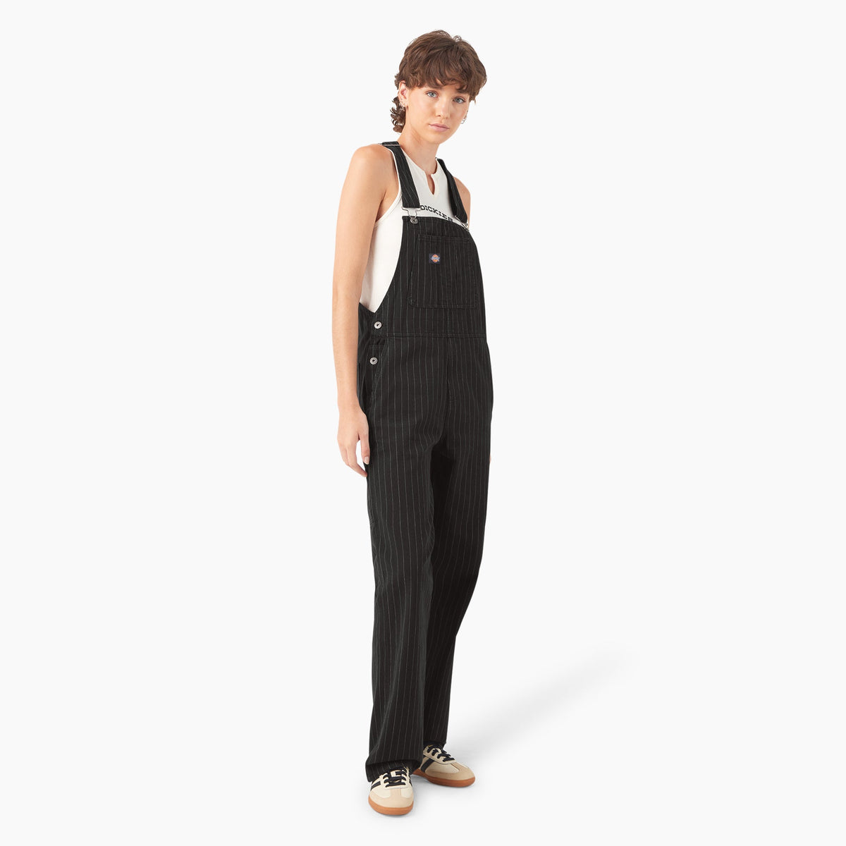 Women's Pinstripe Service Bib Overalls - Dickies Sale
