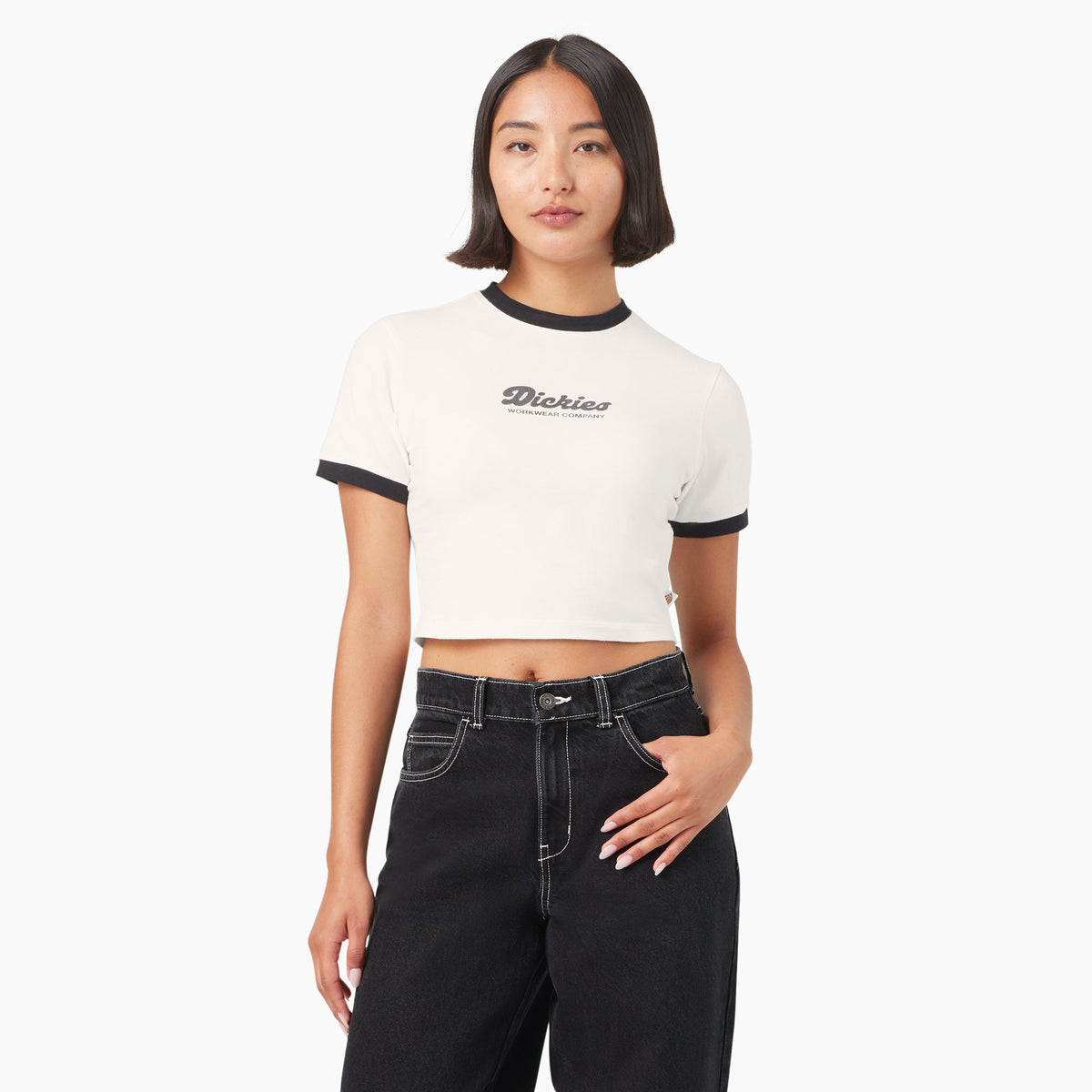 Women's Lewistown Cropped Ringer T-Shirt - Dickies Sale