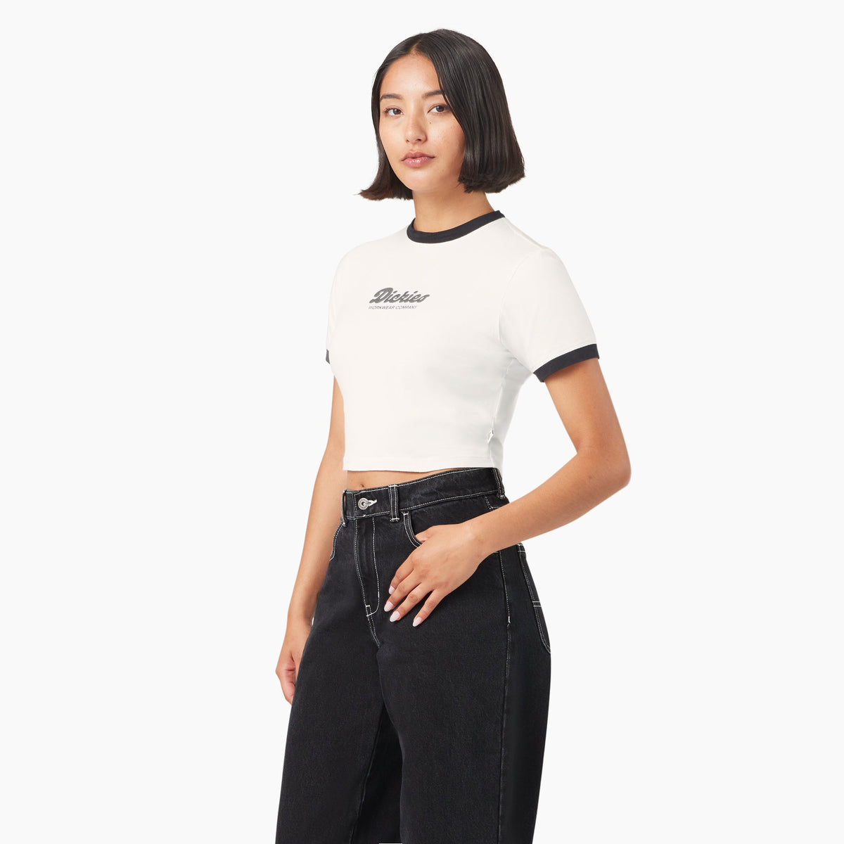 Women's Lewistown Cropped Ringer T-Shirt - Dickies Sale