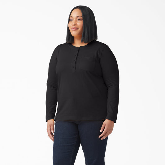 Women's Plus Heavyweight Henley - Dickies Women