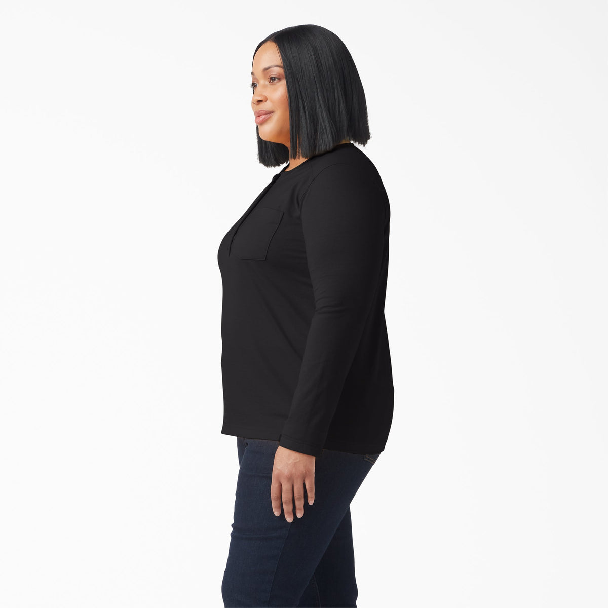 Women's Plus Heavyweight Henley - Dickies Women
