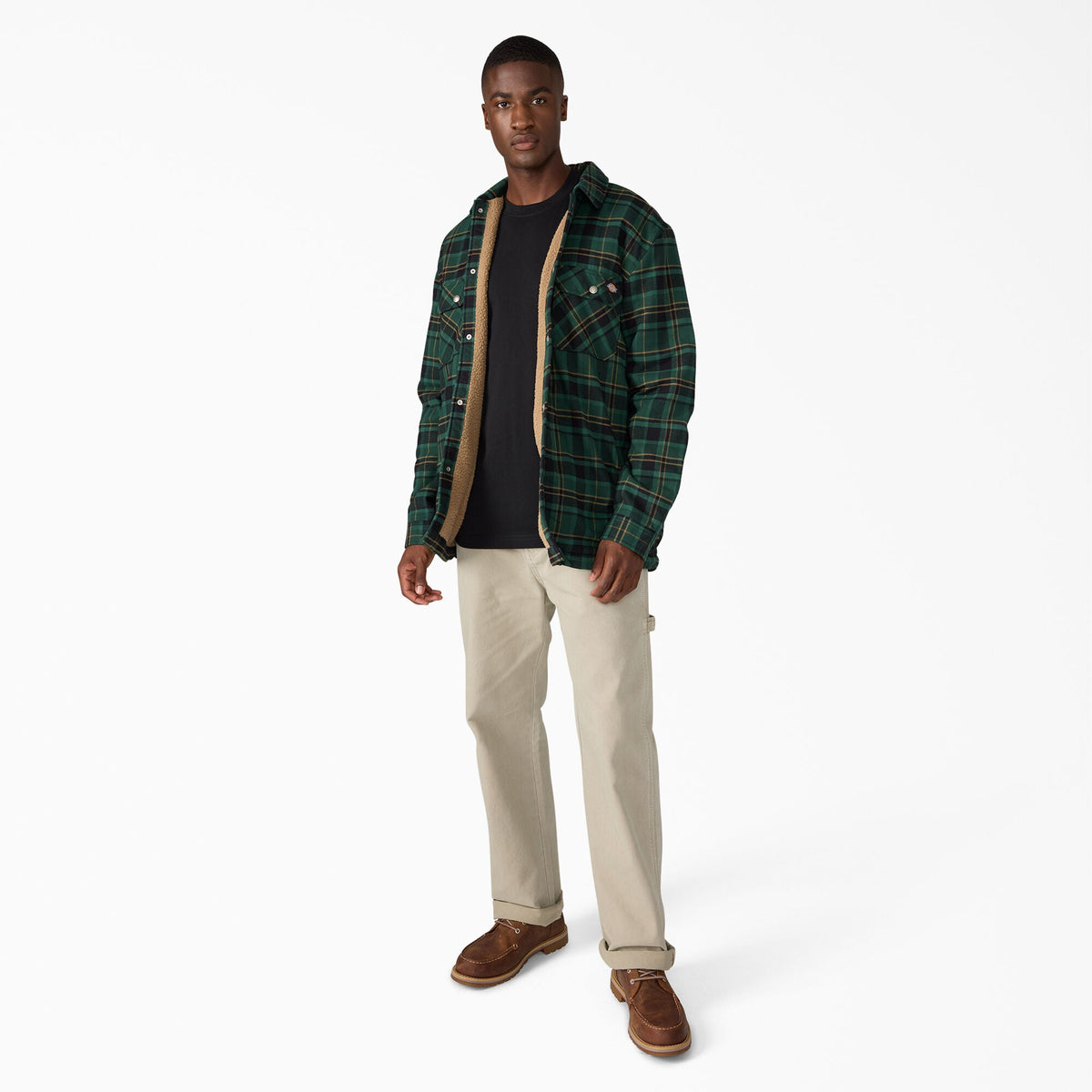 Water Repellent Fleece-Lined Flannel Shirt Jacket - Dickies Men|Sale