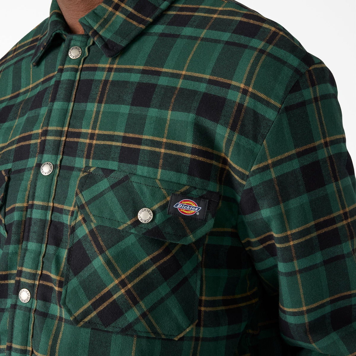 Water Repellent Fleece-Lined Flannel Shirt Jacket - Dickies Men|Sale