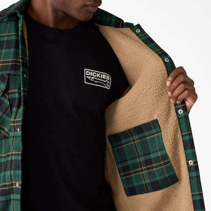 Water Repellent Fleece-Lined Flannel Shirt Jacket - Dickies Men|Sale